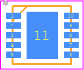DS28C40ATB/VY+ - Analog Devices PCB footprint - Small Outline No-lead - Small Outline No-lead - T1033Y+2_2024