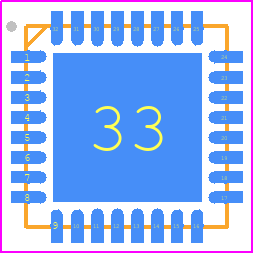 ADFS7124-4BBCPZRL7 - Analog Devices PCB footprint - Quad Flat No-Lead - Quad Flat No-Lead - (CP-32-30) [LFCSP] 5 mm × 5 mm Body and 0.95 mm Package Height