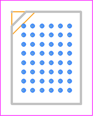 SST38VF6403B-70I/CD - Microchip PCB footprint - BGA - BGA - 48-LEAD PLASTIC THIN FINE PITCH BALL GRID ARRAY (CD)-6X8mm BODY [TFBGA]