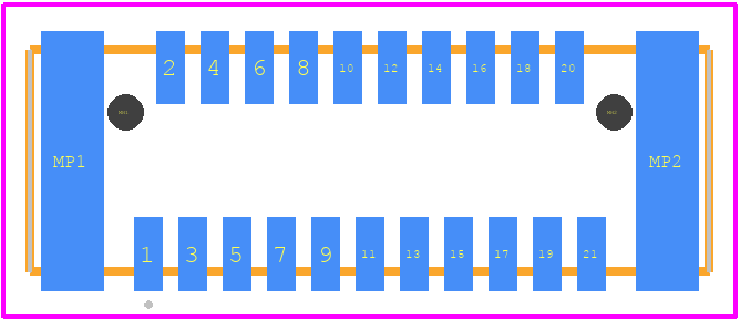 91931-31121 - Amphenol PCB footprint - Other - Other - 91931-31121-3