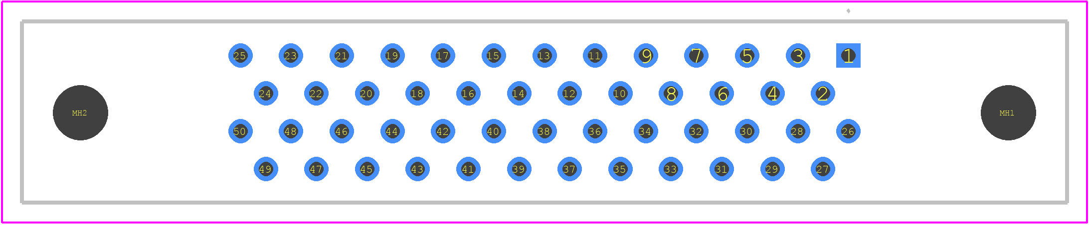 7000007558 - 3M PCB footprint - Other - Other - 7000007558-1