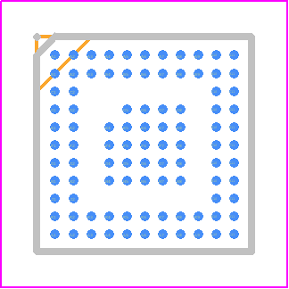 CYPD5235-96BZXI - Infineon PCB footprint - BGA - BGA - CYPD5235-96BZXI