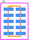 PESD4USB5BBTBS-QX - Nexperia PCB footprint - Small Outline No-lead - Small Outline No-lead - SOT1176D (DFN2510D-10)