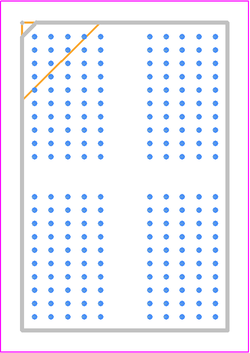 RS512M32LZ4D2ANP-75BT - Rayson PCB footprint - BGA - BGA - 200 Ball 0.65/0.80mm pitch 10.00mm x 15.00mm FBGA