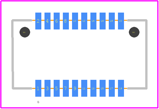 P08-020PL-B-G - 3M PCB footprint - Other - Other - P08-020PL-B-G-1