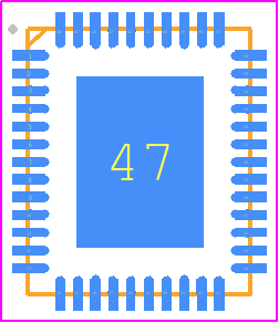 LP5036RJVR - Texas Instruments PCB footprint - Quad Flat No-Lead - Quad Flat No-Lead - RJV0046A