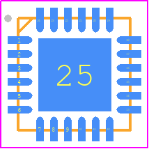 AIC1601 - Apex Microtechnology PCB footprint - Quad Flat No-Lead - Quad Flat No-Lead - 24-pin QFN