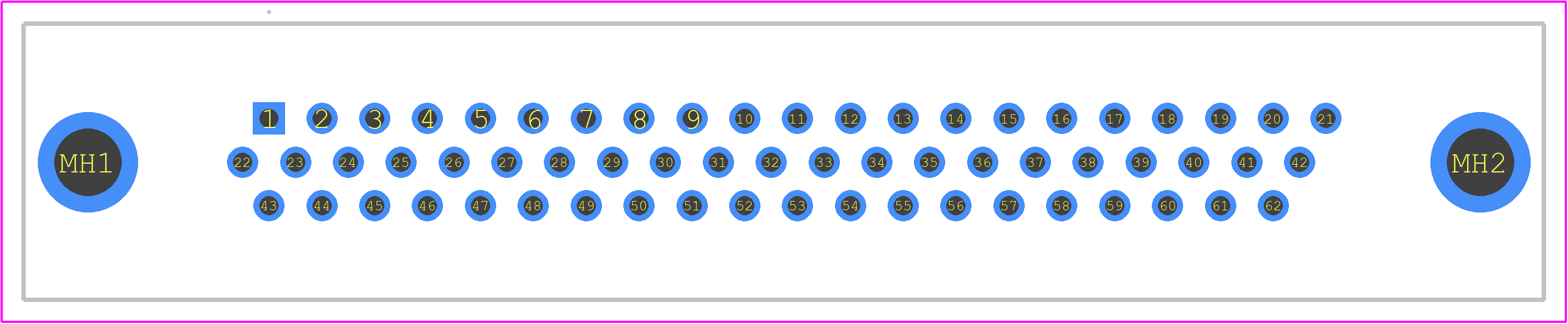 M2000/24-64K - Amphenol PCB footprint - Other - Other - M2000/24-64K-3