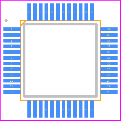 CMX7241L4 - CML Micro PCB footprint - Quad Flat Packages - Quad Flat Packages - CMX7241L4