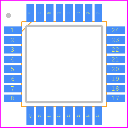 SH79F161AP/032PR - SINO WEALTH PCB footprint - Quad Flat Packages - Quad Flat Packages - LQFP32