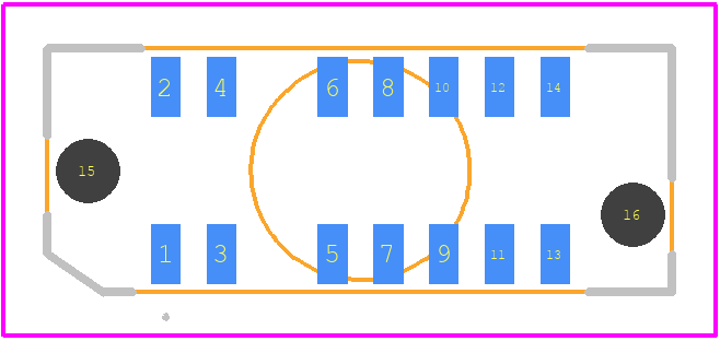 MECF-08-01-L-DV-K-TR - SAMTEC PCB footprint - Other - Other - MECF-08-01-L-DV-K-TR-2