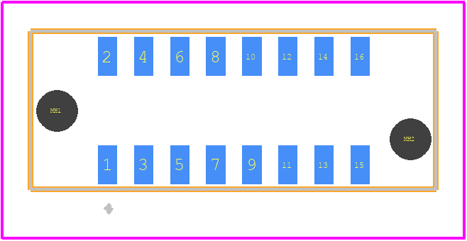 MECF-08-01-L-DV-NP-WT - SAMTEC PCB footprint - Other - Other - MECF-08-01-L-DV-NP-WT-4
