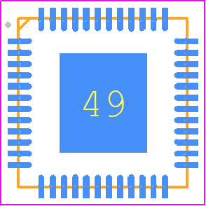 MAX14916AAFM+T - Analog Devices PCB footprint - Quad Flat No-Lead - Quad Flat No-Lead - F486A6F+1_2024