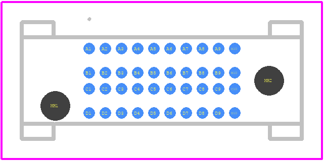 SEAF8-10-05.0-S-04-3 - SAMTEC PCB footprint - Other - Other - SEAF8-10-05.0-S-04-3