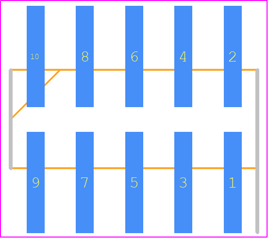 GBC05DABN-M30 - Sullins PCB footprint - Header, Unshrouded - Straight SMD Pin - Header, Unshrouded - Straight SMD Pin - GBC05DABN-M30