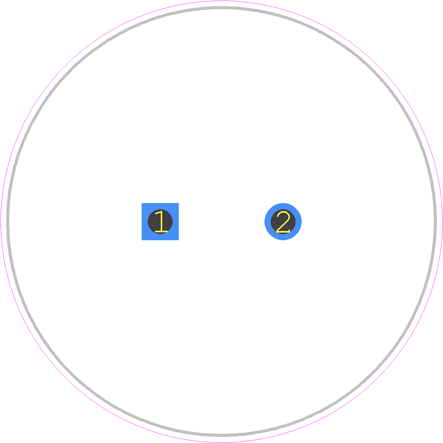 50MXG15000MEFCSN35X40 - Rubycon PCB footprint - Capacitor, Polarized Radial Diameter - Capacitor, Polarized Radial Diameter - 35mm x 40mm
