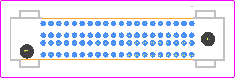 SEAM8-20-S02.0-S-04-3 - SAMTEC PCB footprint - Other - Other - SEAM8-20-S02.0-S-04-3-1