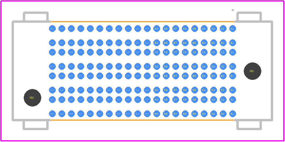 SEAM8-20-S02.0-S-08-3 - SAMTEC PCB footprint - Other - Other - SEAM8-20-S02.0-S-08-3-2
