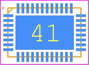 TDP142IRNQR - Texas Instruments PCB footprint - Quad Flat No-Lead - Quad Flat No-Lead - RNQ0040A