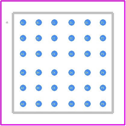 AFBR-S4N44P044M - Avago Technologies PCB footprint - Other - Other - 8.26 mm × 8.26 mm X 1.23 mm