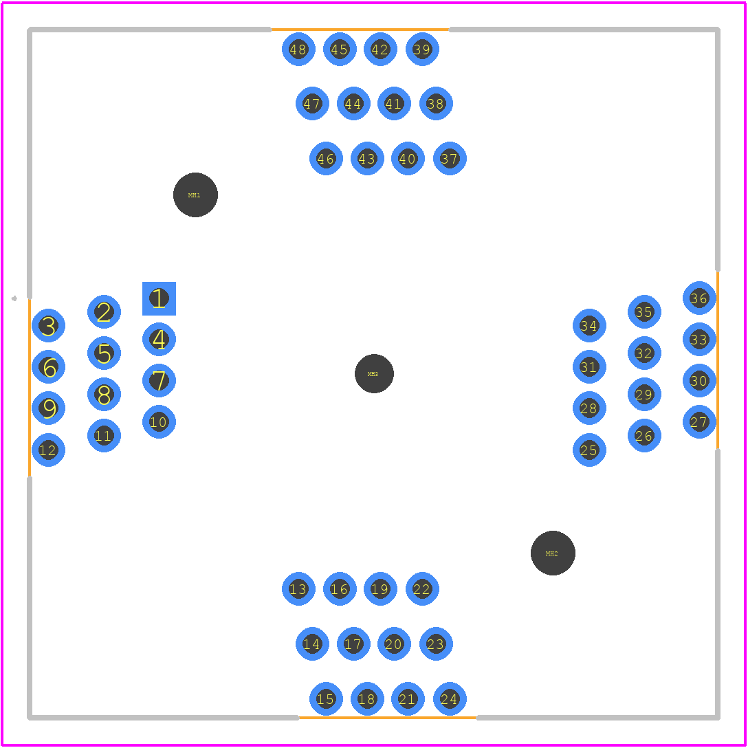 IC357-0484-142P-1 - Yamaichi PCB footprint - Other - Other - IC357-0484-142P-1-1