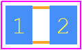 MC0805B223K201CT - Multicomp Pro PCB footprint - Capacitor Chip Non-polarised - Capacitor Chip Non-polarised - 0805 (2012) (B)