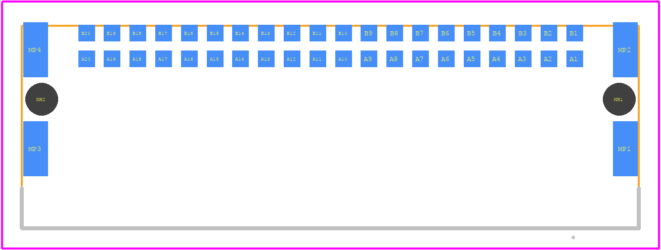 354097 - TE Connectivity PCB footprint - Other - Other - 354097-2