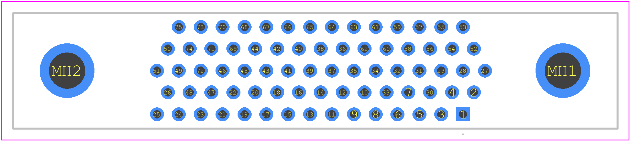 MWDM5L-75PCBSNN-.140 - Glenair PCB footprint - Other - Other - MWDM5L-75PCBSNN-.140-1