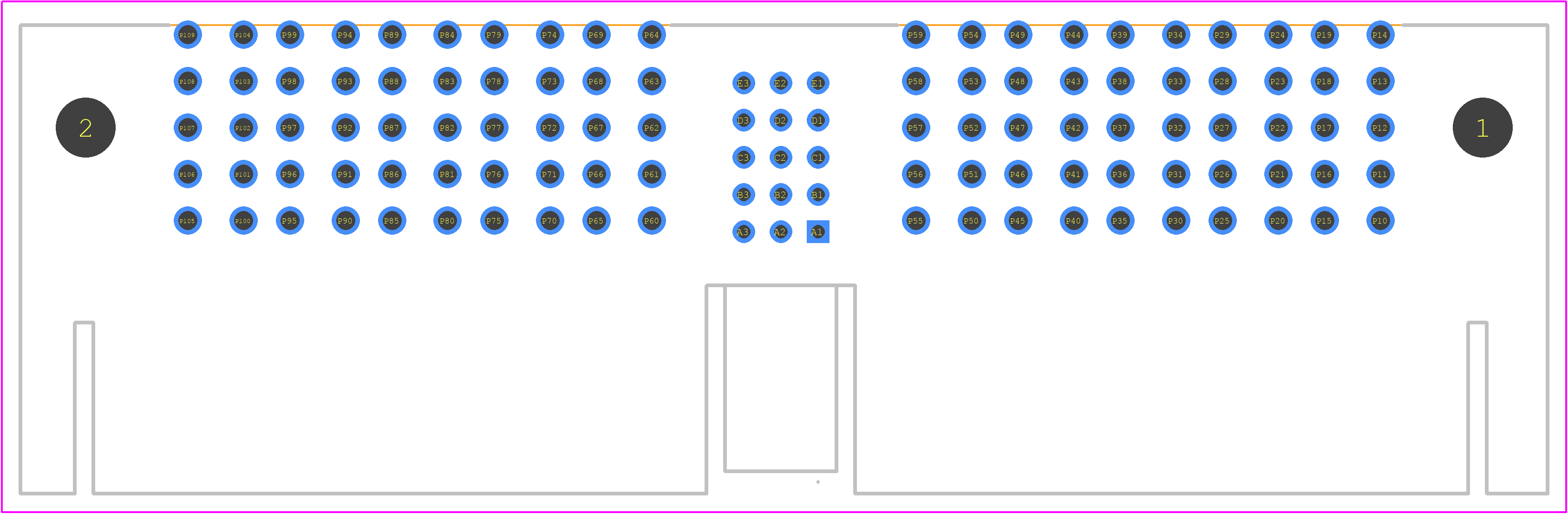 46436-9325 - Molex PCB footprint - Other - Other - 46436-9325-3