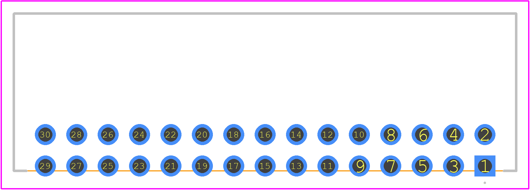 DF1B-30DP-2.5DS(01) - Hirose PCB footprint - Other - Other - DF1B-30DP-2.5DS(01)-2