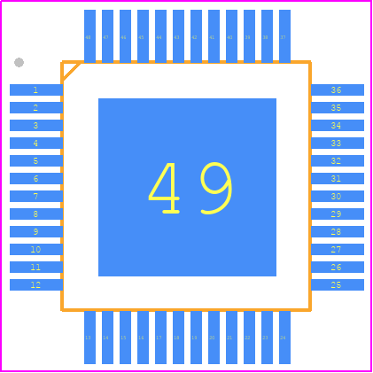 TLE9015DQUXUMA1 - Infineon PCB footprint - Quad Flat Packages - Quad Flat Packages - TLE9015DQUXUMA1