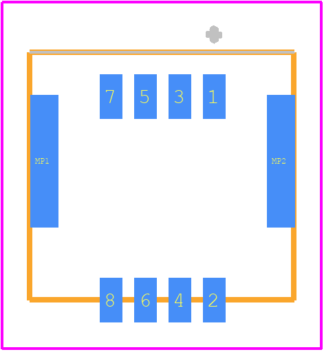 505433-0881 - Molex PCB footprint - Other - Other - 505433-0881-3