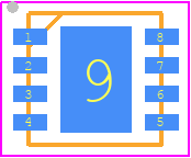 TPT75176A-DF6R - 3Peak Incorporated PCB footprint - Small Outline No-lead - Small Outline No-lead - DF6R (DFN3X3-8L)