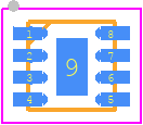 TPM27524-DF4R - 3Peak Incorporated PCB footprint - Small Outline No-lead - Small Outline No-lead - DFN2X2-8