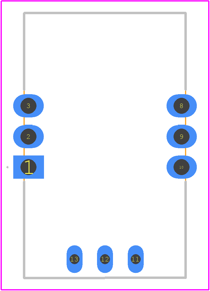 CAS6-NP - LEM PCB footprint - Other - Other - CAS6-NP-1