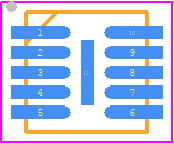 TSC1641IQT - STMicroelectronics PCB footprint - Small Outline No-lead - Small Outline No-lead - DFN-10