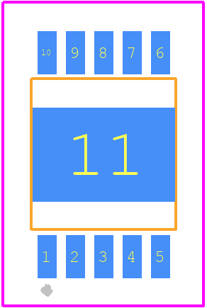 NVMJST2D6N08HTXG - onsemi PCB footprint - Other - Other - TCPAK10 5.1x7.5, 1.0P CASE 760AG ISSUE D_2024
