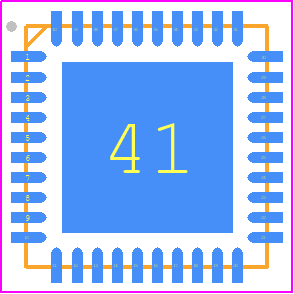 PDRV8353HRTA - Texas Instruments PCB footprint - Quad Flat No-Lead - Quad Flat No-Lead - PDRV8353HRTA*