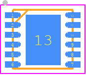 PCF85053ATKJ - NXP PCB footprint - Small Outline No-lead - Small Outline No-lead - SOT2143-1
