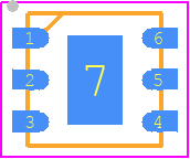 FAN5336UMPX - onsemi PCB footprint - Small Outline No-lead - Small Outline No-lead - 6-Lead 3x3 Ultrathin Molded Leadless Package (UMLP)