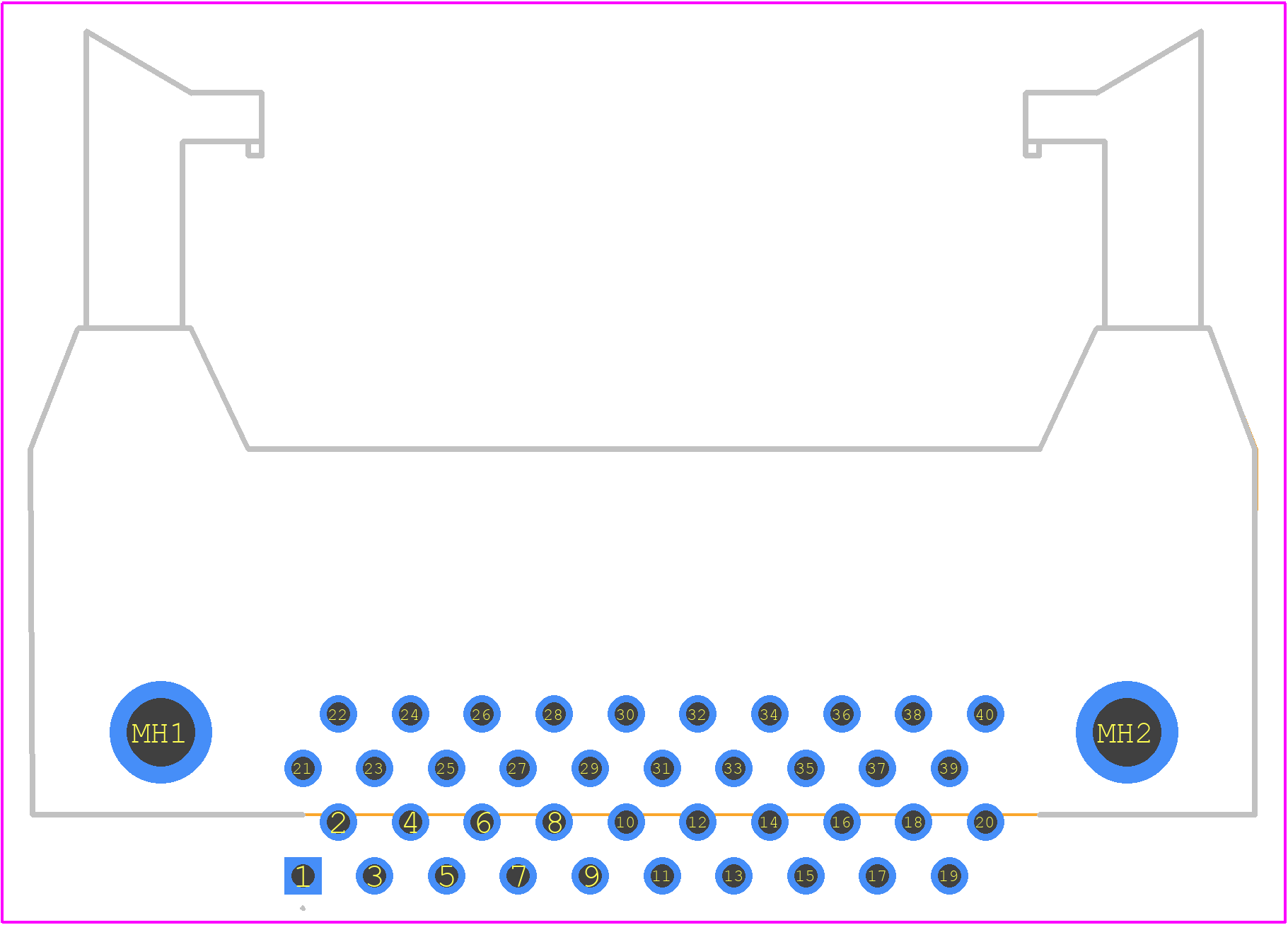 NFP-40A-0122-BF - Yamaichi PCB footprint - Other - Other - NFP-40A-0122-BF-2
