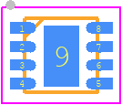 RT5715GQW - RICHTEK PCB footprint - Small Outline No-lead - Small Outline No-lead - 8SL DFN