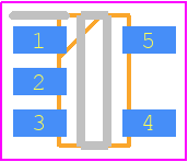 AP2822CKATR-G1 - Diodes Incorporated PCB footprint - SOT23 (5-Pin) - SOT23 (5-Pin) - SOT-23-5 height 1.45