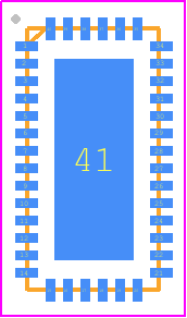 PI3HDX612ZLDEX - Diodes Incorporated PCB footprint - Quad Flat No-Lead - Quad Flat No-Lead - 40-TQFN (ZLD)