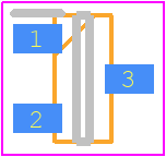 UCLAMP2492SQTCT - SEMTECH PCB footprint - SOT23 (3-Pin) - SOT23 (3-Pin) - SOT-23-+