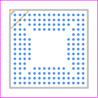 EP3C16M164I7N - Intel PCB footprint - BGA - BGA - 164-Pin Micro FineLine Ball-Grid Array (MBGA) - Wire Bond - A:1.20