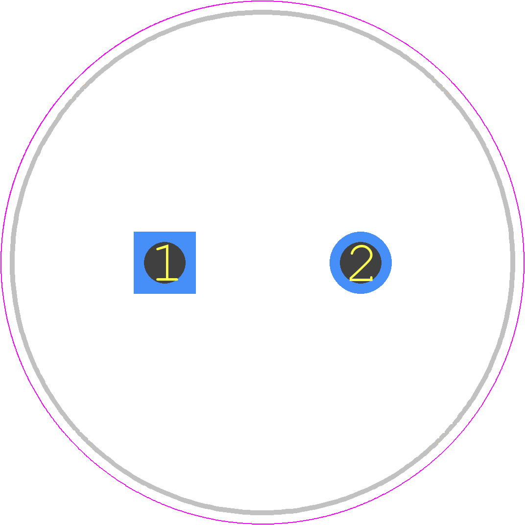 LGG2W121MELA25 - Nichicon PCB footprint - Capacitor, Polarized Radial Diameter - Capacitor, Polarized Radial Diameter - 25 x 25mm