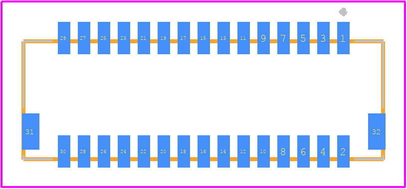 203566-3007 - Molex PCB footprint - Other - Other - 203566-3007-2