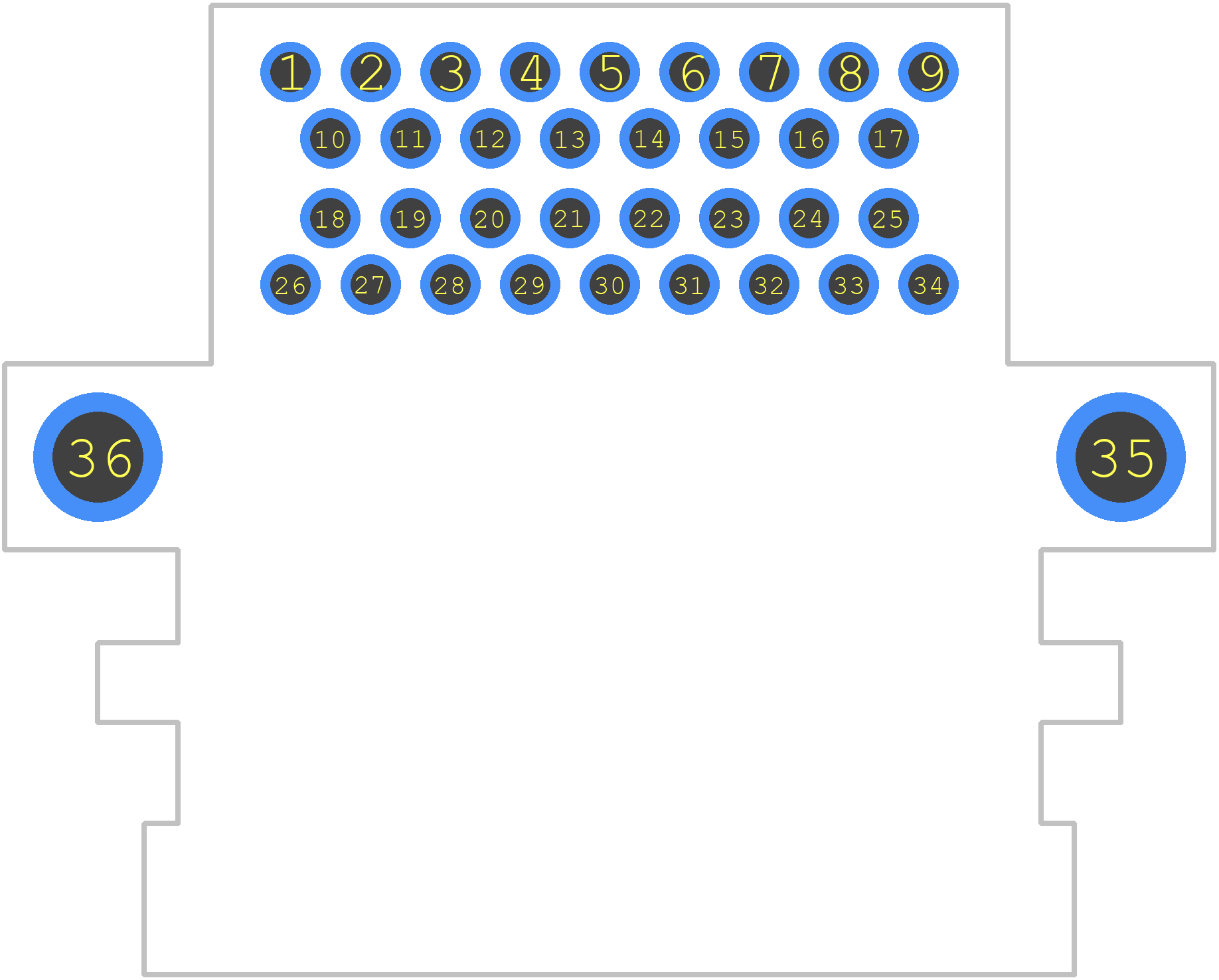 6437288-1 - TE Connectivity PCB footprint - Other - Other - 6437288-1