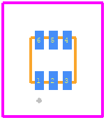 TDS1411P - SEMTECH PCB footprint - Other - Other - 6-Lead DFN 1.6mm x 1.6mm x 0.55mm